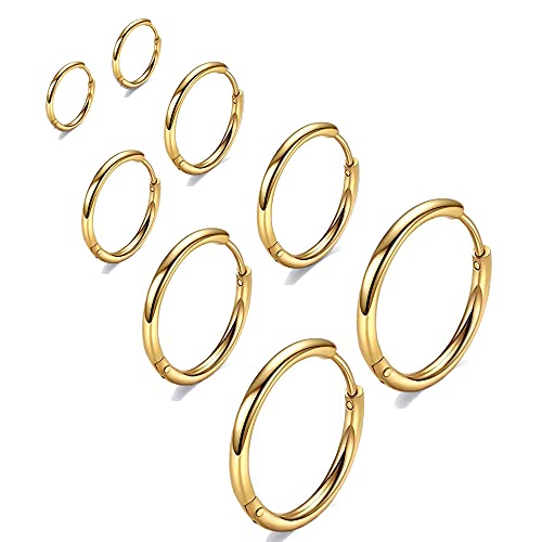 Unity Diamond Stud Earring, Flat Earring Backs, Nap Earrings, Gold Sleeper Earrings, 14K Yellow Gold, 14K White Gold - 5mm 6.5mm 8mm, 14K Yellow Gold