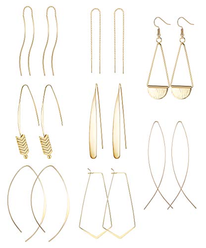 14k Gold Earrings For Women Dangle Earrings Drop Thread Dangling Earrings  Minimalism Dipped Long Chain Earring