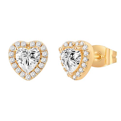 PAVOI 14K Gold Plated Sterling Silver Post Cubic Zirconia Love Knot Stud  Earring